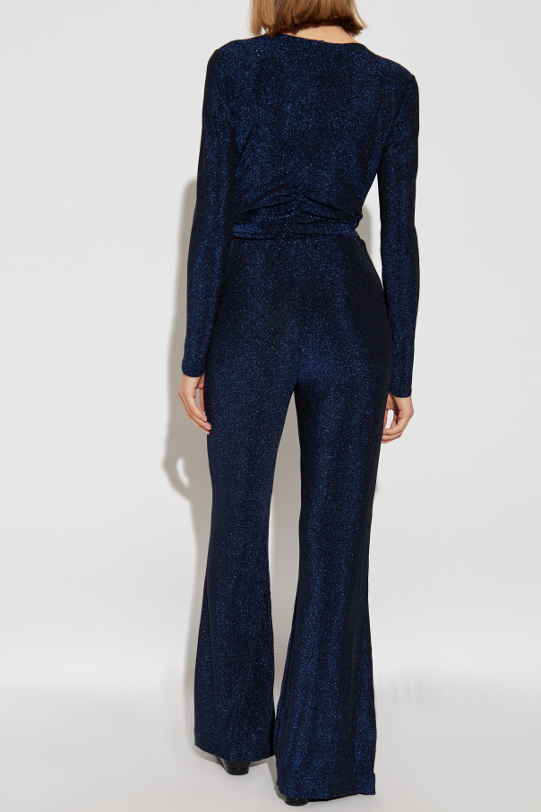 DIANE VON FURSTENBERG ストレッチジャージー ミディワンピース DIANE VON FURSTENBERG One-shoulder floral-print stretch mesh